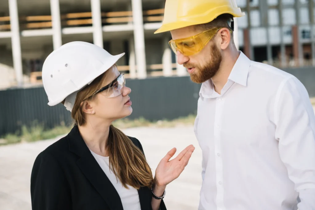 Réunion de coordination OPC entre les entreprises sur un chantier